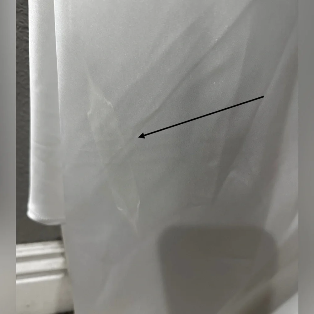 Lulus Eternally Loved White Cutout Satin Off-the-Shoulder Maxi Dress LARGE NEW - Picture 6 of 7